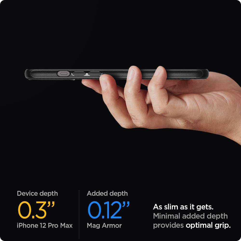 Spigen Mag Armor iPhone 12 / 12 Pro Hoesje voor Apple MagSafe Zwart afbeelding 11