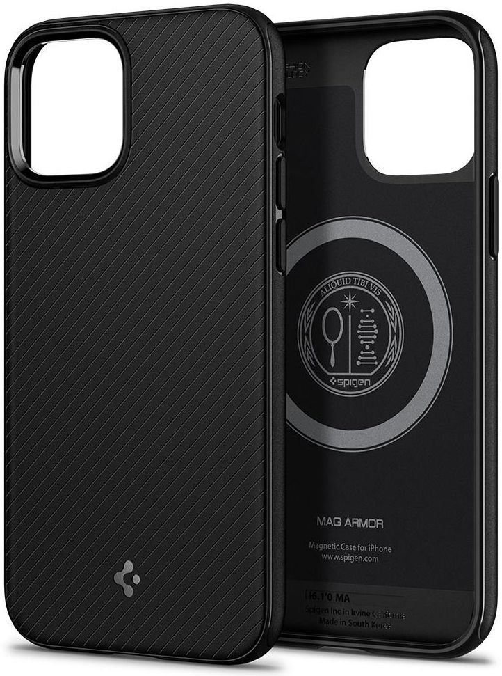 Spigen Mag Armor iPhone 12 / 12 Pro Hoesje voor Apple MagSafe Zwart afbeelding 16
