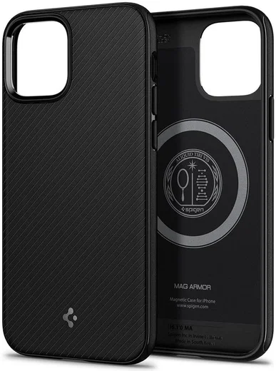 Spigen Mag Armor iPhone 12 / 12 Pro Hoesje voor Apple MagSafe Zwart afbeelding 16