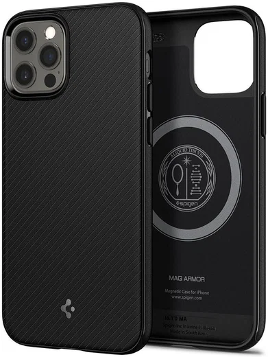Spigen Mag Armor iPhone 12 / 12 Pro Hoesje voor Apple MagSafe Zwart afbeelding 17