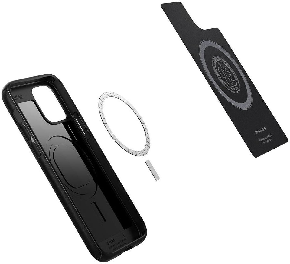 Spigen Mag Armor iPhone 12 / 12 Pro Hoesje voor Apple MagSafe Zwart afbeelding 3