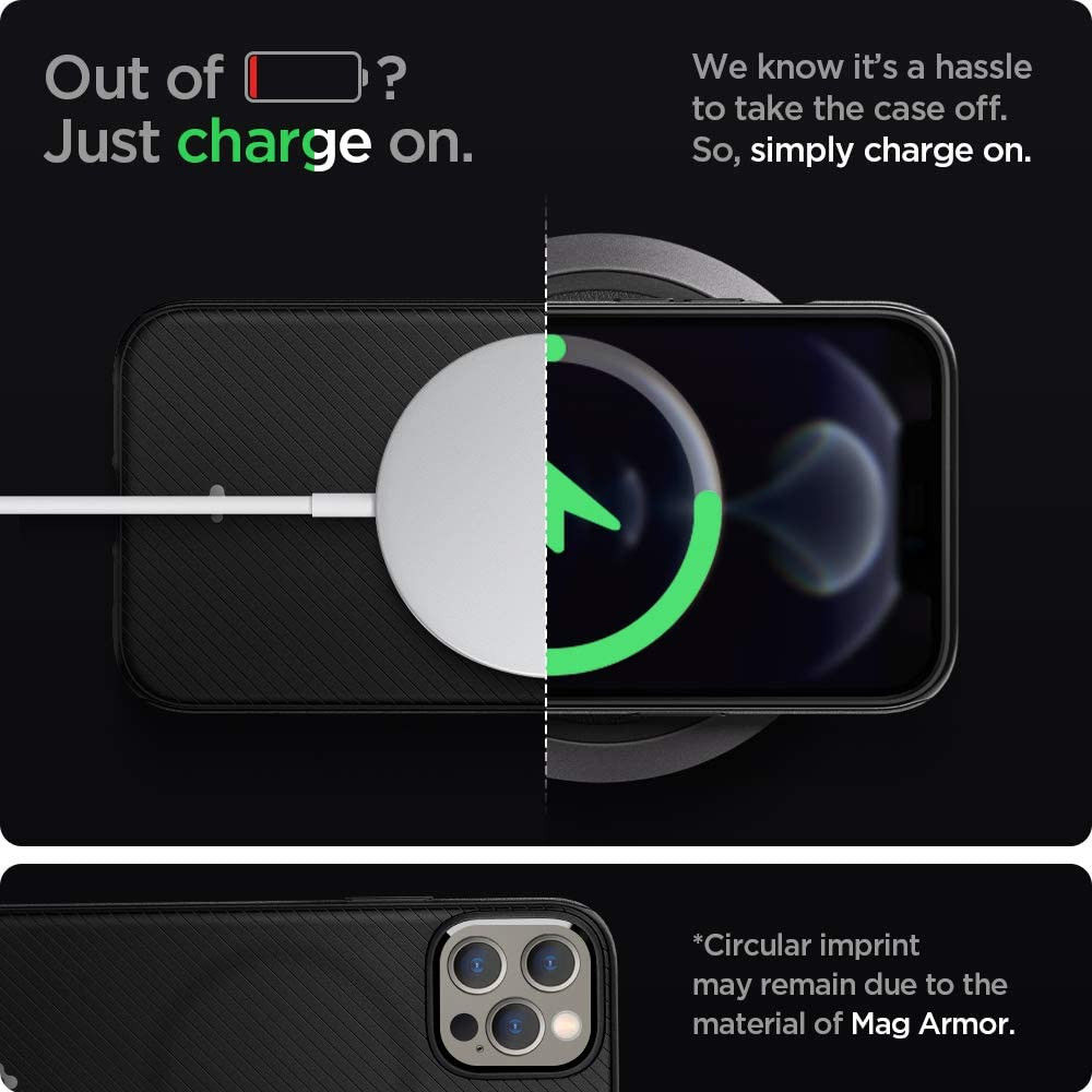 Spigen Mag Armor iPhone 12 / 12 Pro Hoesje voor Apple MagSafe Zwart afbeelding 8