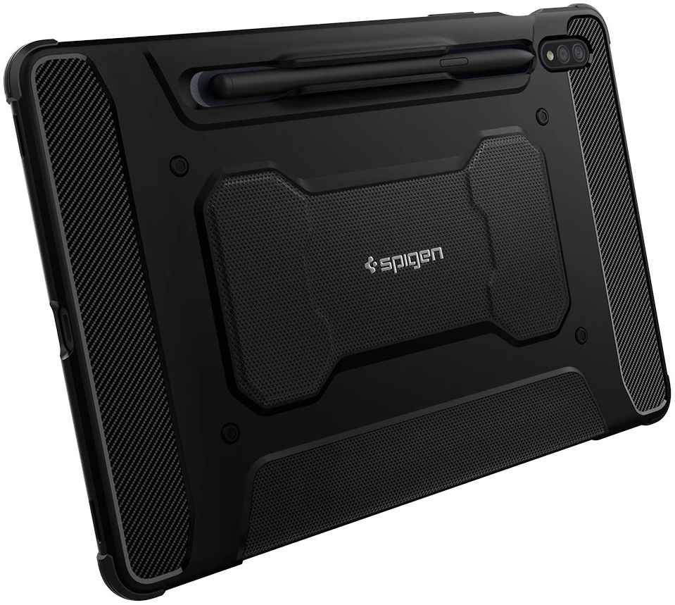Spigen Rugged Armor Pro Samsung Galaxy Tab S7 Hoes Book Case Zwart afbeelding 15