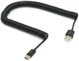 Universele Rekbare USB-A naar USB-C Krulsnoer Kabel 3 Meter Zwart afbeelding 2