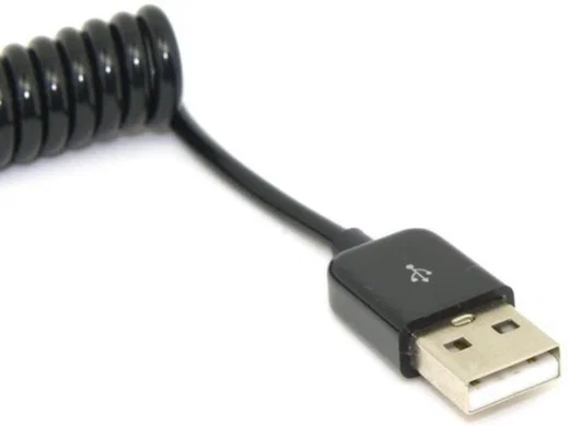 Universele Rekbare USB-A naar USB-C Krulsnoer Kabel 3 Meter Zwart afbeelding 6