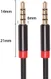 3.5mm Jack naar 3.5mm Jack Gevlochten Aux verlengkabel Zwart 3 Meter afbeelding 4