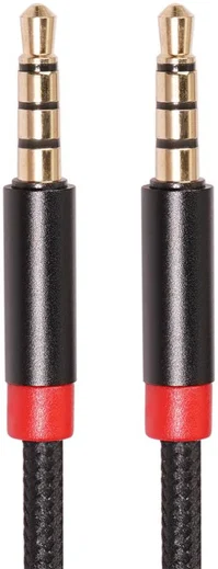 3.5mm Jack naar 3.5mm Jack Gevlochten Aux verlengkabel Zwart 3 Meter afbeelding 1