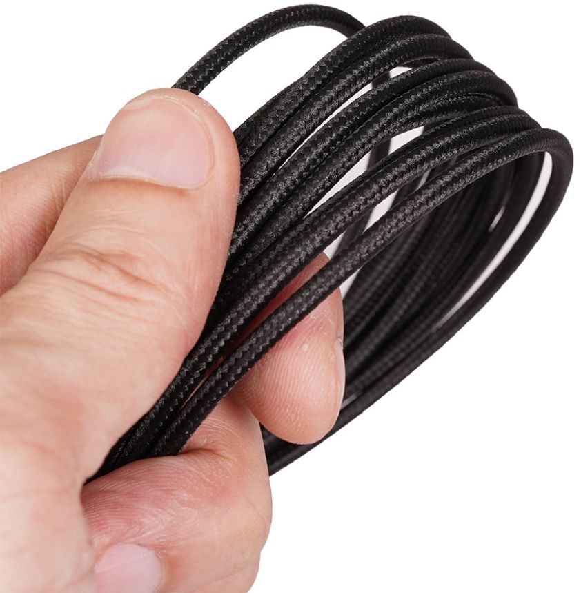3.5mm Jack naar 3.5mm Jack Gevlochten Aux verlengkabel Zwart 3 Meter afbeelding 5