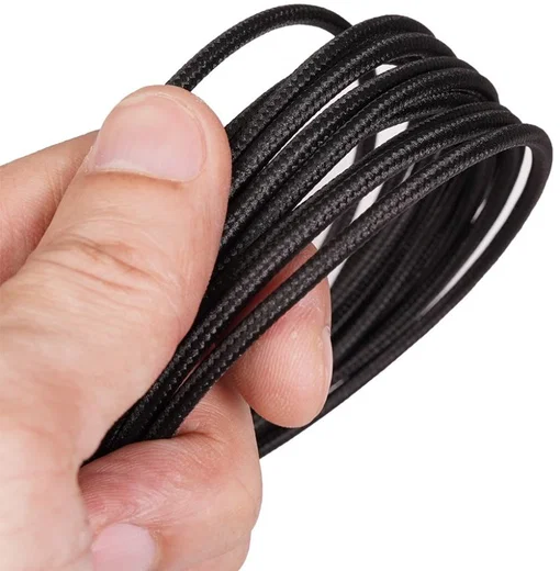 3.5mm Jack naar 3.5mm Jack Gevlochten Aux verlengkabel Zwart 3 Meter afbeelding 5