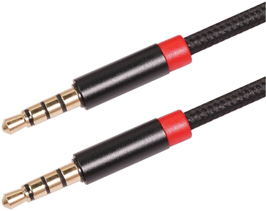 3.5mm Jack naar 3.5mm Jack Gevlochten Aux verlengkabel Zwart 3 Meter afbeelding 6