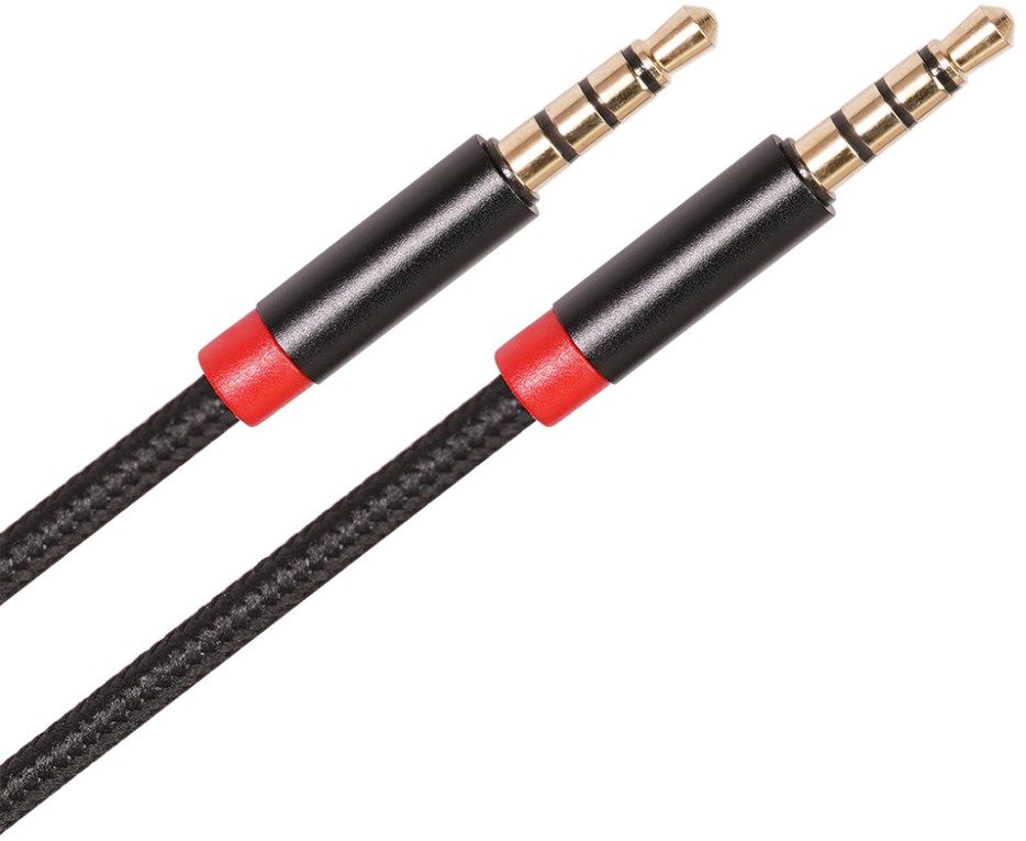 3.5mm Jack naar 3.5mm Jack Gevlochten Aux verlengkabel Zwart 3 Meter afbeelding 7