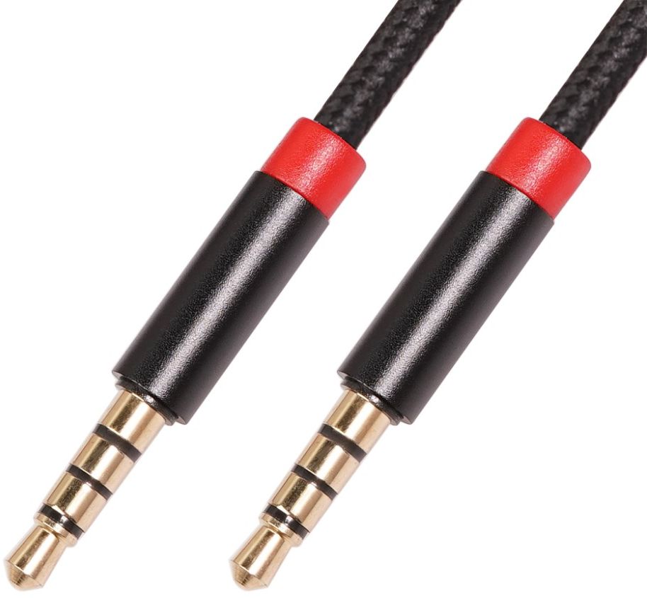 3.5mm Jack naar 3.5mm Jack Gevlochten Aux verlengkabel Zwart 3 Meter afbeelding 9