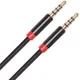 3.5mm Jack naar 3.5mm Jack Gevlochten Aux verlengkabel Zwart 3 Meter afbeelding 2