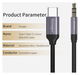 Essager USB-C naar 3.5mm Jack Aux Kabel DAC Connector 1 meter Grijs afbeelding 12