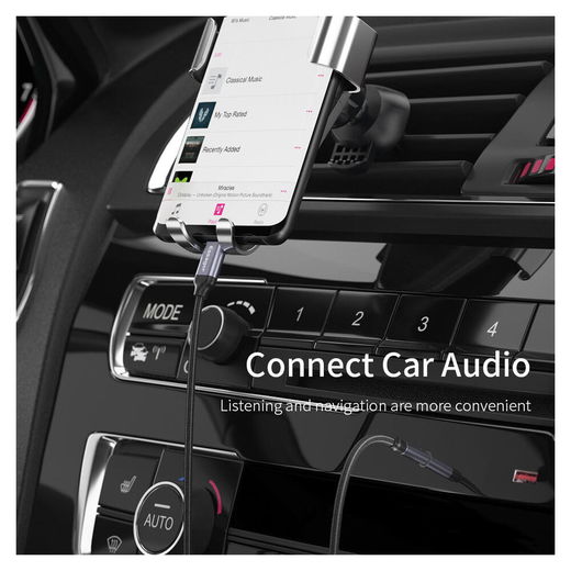 Essager USB-C naar 3.5mm Jack Aux Kabel DAC Connector 1 meter Grijs afbeelding 5