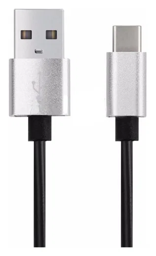 Universele Rekbare USB-C Krulsnoer Kabel 90 Centimeter Grijs afbeelding 3