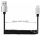 Universele Rekbare USB-C Krulsnoer Kabel 90 Centimeter Grijs afbeelding 2