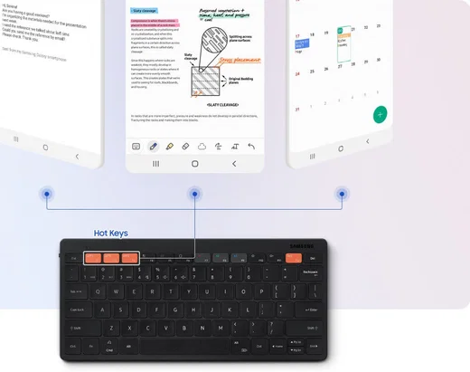 Samsung Smart Keyboard Trio 500 Draadloos Bluetooth Toetsenbord Wit afbeelding 9