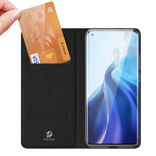 Dux Ducis Skin Pro Series Xiaomi Mi 11 Hoesje Wallet Case Zwart afbeelding 2