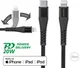 4smarts PremiumCord USB-C naar Lightning MFI Kabel Zwart Grijs 25CM afbeelding 4