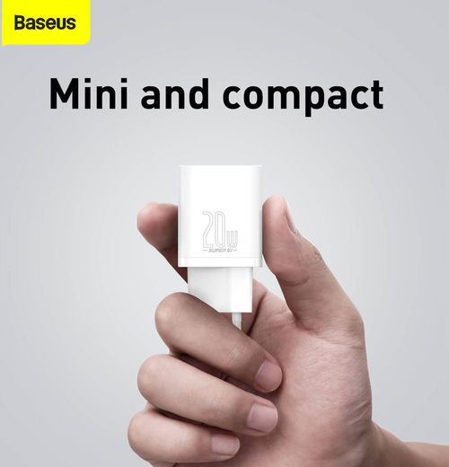 Baseus Super-Si Quick Charger USB-C Snellader 20W Power Delivery Wit afbeelding 3