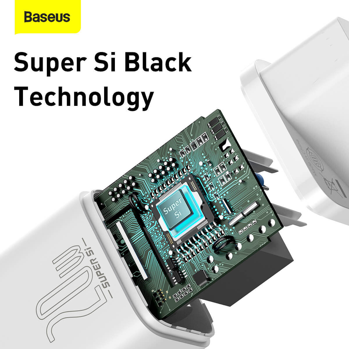 Baseus Super-Si Quick Charger USB-C Snellader 20W Power Delivery Wit afbeelding 6