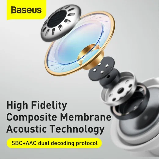 Baseus Encok W17 TWS Draadloze Bluetooth Oordopjes Wit afbeelding 7