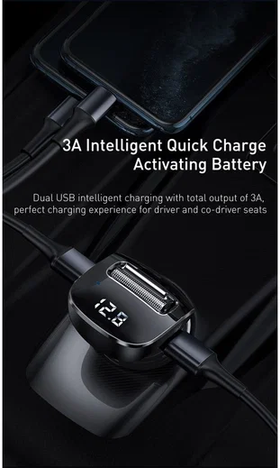 Baseus Bluetooth Muziek Transmitter en USB Autolader met Quick Charge afbeelding 13