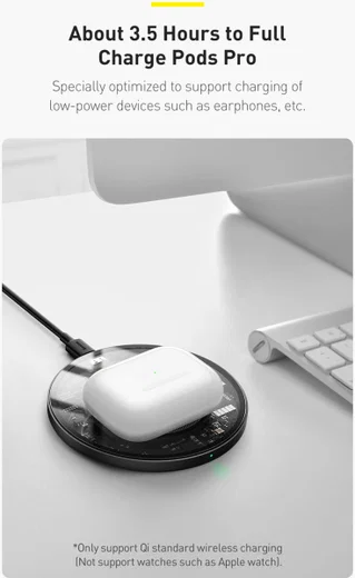 Baseus Simple 15W Draadloze Oplader voor Apple MagSafe Transparant afbeelding 12