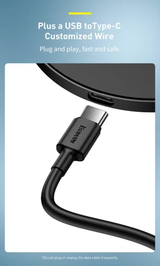Baseus Simple 15W Draadloze Oplader voor Apple MagSafe Transparant afbeelding 17