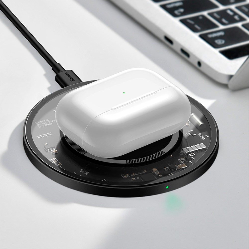 Baseus Simple 15W Draadloze Oplader voor Apple MagSafe Transparant afbeelding 6