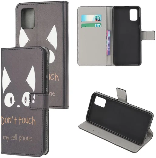 Samsung Galaxy A52 / A52S Hoesje Wallet Book Case met Print Don't Touch afbeelding 4