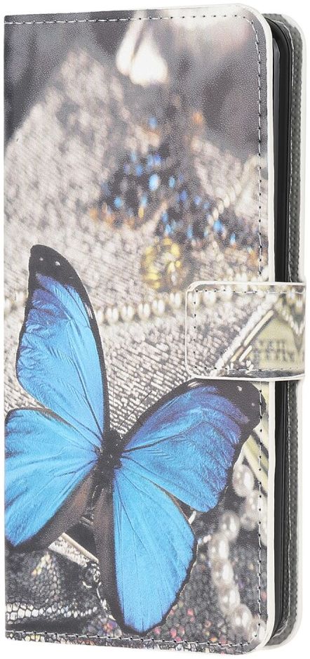 Samsung Galaxy A52 / A52S Hoesje Wallet Book Case met Print Blauwe Vlinder afbeelding 1