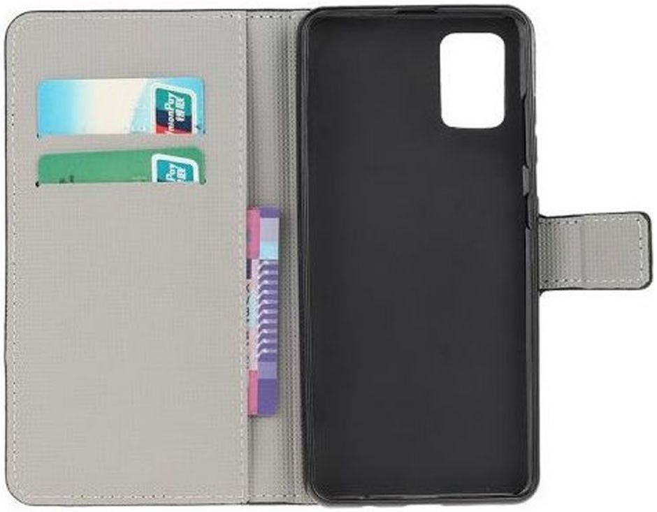 Samsung Galaxy A52 / A52S Hoesje Wallet Book Case met Print Blauwe Vlinder afbeelding 2