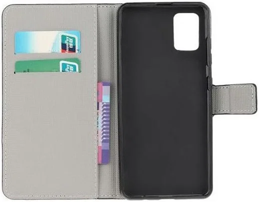 Samsung Galaxy A52 / A52S Hoesje Wallet Book Case met Print Blauwe Vlinder afbeelding 2