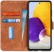 KHAZNEH Samsung Galaxy A72 Hoesje Retro Wallet Book Case Bruin afbeelding 1