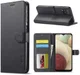 LC.IMEEKE Samsung Galaxy A12 Hoesje Book Case Kunst Leer Zwart afbeelding 5