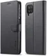LC.IMEEKE Samsung Galaxy A12 Hoesje Book Case Kunst Leer Zwart afbeelding 3