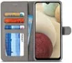 LC.IMEEKE Samsung Galaxy A12 Hoesje Book Case Kunst Leer Grijs afbeelding 2
