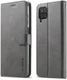 LC.IMEEKE Samsung Galaxy A12 Hoesje Book Case Kunst Leer Grijs afbeelding 4