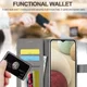 LC.IMEEKE Samsung Galaxy A12 Hoesje Book Case Kunst Leer Grijs afbeelding 7