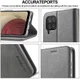 LC.IMEEKE Samsung Galaxy A12 Hoesje Book Case Kunst Leer Grijs afbeelding 8