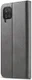 LC.IMEEKE Samsung Galaxy A12 Hoesje Book Case Kunst Leer Grijs afbeelding 3