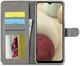 LC.IMEEKE Samsung Galaxy A12 Hoesje Book Case Kunst Leer Grijs afbeelding 12