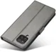 LC.IMEEKE Samsung Galaxy A12 Hoesje Book Case Kunst Leer Grijs afbeelding 5