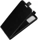 Samsung Galaxy A72 Hoesje Verticale Flip Wallet Case Kunstleer Zwart afbeelding 2