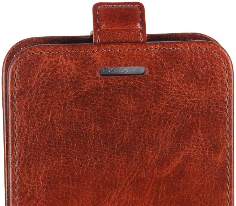 Samsung Galaxy A72 Hoesje Verticale Flip Wallet Case Kunstleer Bruin afbeelding 7