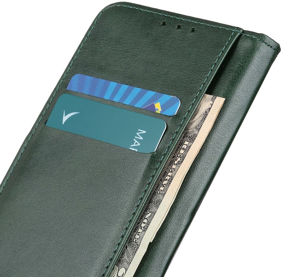 Samsung Galaxy A02s Portemonnee Hoesje Kunstleer Groen afbeelding 5