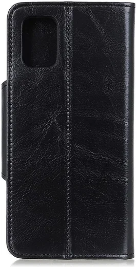 Samsung Galaxy A02s Hoesje Portemonnee met Drukknoop Sluiting Zwart afbeelding 3