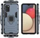 Samsung Galaxy A02s Hoesje met Kickstand Ring Houder Blauw afbeelding 4